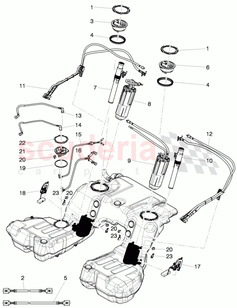 Bentley Continental Supersports (2009-2011) Yakıt Deposu Yakıt Hattı Braketi