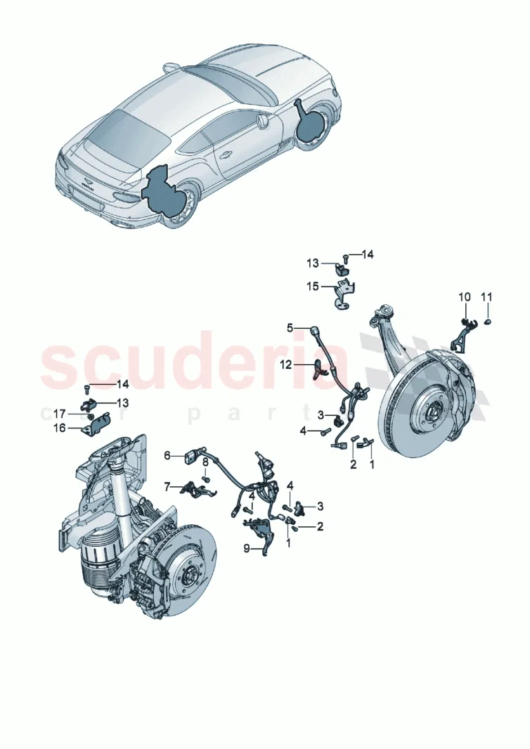 Bentley New Continental GT (2019-2024) Erişim ve Çalıştırma Yetkilendirme Anteni (Kessy) Yedek Parça