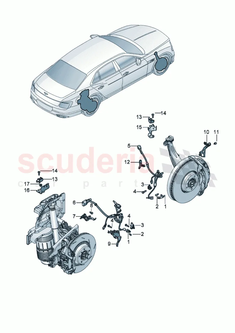 Bentley New Flying Spur (2020-2024) Yüksek Sesli Korna Yedek Parça